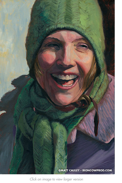 â€œConnieâ€ | Oil on canvas | 20 x 30 inches | Painted 2012 by Matt Cauley