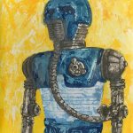 “Dr. Feelbetter” | Ink Resist on Board | 8 x 10 inches | Painted 2016 by Matt Cauley