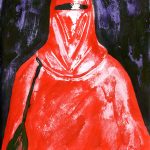 “The Guard” | Ink Resist on Board | 8 x 10 inches | Painted 2016 by Matt Cauley