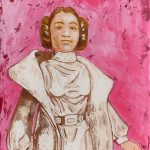 “The Princess” | Ink Resist on Board | 8 x 10 inches | Painted 2016 by Matt Cauley